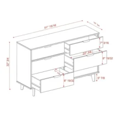 Mid-Century Modern Groove Wood 6 Drawer Dresser - Saracina Home 28 Mid-Century Modern Groove Wood 6 Drawer Dresser - Saracina Home -Dream Home Shop GUEST 00517b78 51c3 4bd6 b25d 1b4df6d40b7d