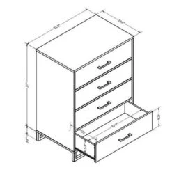 Mixed Material 4 Drawer Dresser - Room Essentials™ -Dream Home Shop GUEST 0183eaab ffa6 4b7e b8e1 e252b8eb2e08