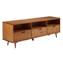 Cara 3 Drawer Mid-Century Modern 3 Drawer TV Stand For TVs Up To 80" - Saracina Home -Dream Home Shop GUEST 03065cb2 d563 4f37 956c bc1c12b2c653