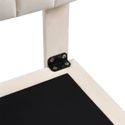 Queen Size Upholstered Floating Velvet Platform Bed With Sensor Light And Headboard-ModernLuxe -Dream Home Shop GUEST 03d42e8b b050 491e bd35 a625562bf419