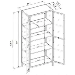 60" Crystal Cove Glass Cabinet Black - Threshold™ Designed With Studio McGee 15 60" Crystal Cove Glass Cabinet Black - Threshold™ Designed With Studio McGee -Dream Home Shop GUEST 077c9530 b6e5 4ff2 8a6c 21b25ae09cb5