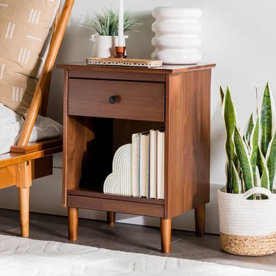 Stiva Classic Mid-Century Modern 1 Drawer Nightstand - Saracina Home 17 Stiva Classic Mid-Century Modern 1 Drawer Nightstand - Saracina Home - Image 15
