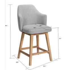 Kinston Swivel Curved Back Upholstered Counter Height Barstool - Threshold™ -Dream Home Shop GUEST 0cf41a59 02f8 4482 a305 0046c7165fa6