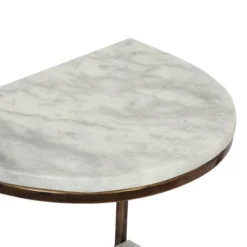 33.5" Bainville Modern Glam Handcrafted Marble Half Round Etagere Bookcase Natural White/Antique Brass - Christopher Knight Home 8 33.5" Bainville Modern Glam Handcrafted Marble Half Round Etagere Bookcase Natural White/Antique Brass - Christopher Knight Home -Dream Home Shop GUEST 10103d2f 64de 4b65 abea 2c314955907d