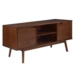 Solid Wood Mid-Century Modern TV Stand For TVs Up To 65" - Saracina Home -Dream Home Shop GUEST 124c1f93 b619 426b 85f1 839f07b6bcd7