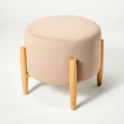 Elroy Round Velvet Ottoman With Wooden Legs - Threshold™ Designed With Studio McGee 12 Elroy Round Velvet Ottoman With Wooden Legs - Threshold™ Designed With Studio McGee -Dream Home Shop GUEST 13e14aa9 b8ef 4504 a404 2a753759c130