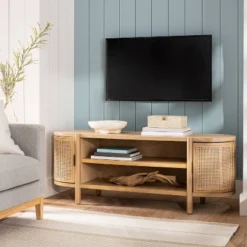 Portola Hills Caned Door TV Stand For TVs Up To 60" - Threshold⢠Designed With Studio McGee