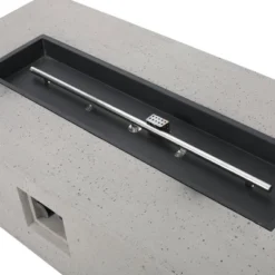 Cape Coral 5pc Aluminum And MGO Seating Set With Fire Table Khaki/Light Gray - Christopher Knight Home -Dream Home Shop GUEST 173ee431 ee21 43e6 a981 6a30882eb599