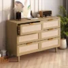 43.31" 6-Drawer Rattan Dresser For Living Room And Bedroom - ModernLuxe 2 43.31" 6-Drawer Rattan Dresser For Living Room And Bedroom - ModernLuxe -Dream Home Shop GUEST 1c52c978 1592 415f a195 d163d640f76d