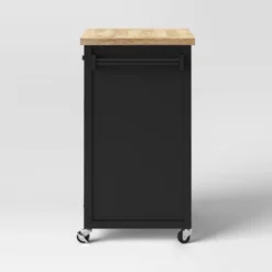 Windham Wood Top Kitchen Cart - Black - Threshold™ -Dream Home Shop GUEST 1cdd1e03 5571 4873 a483 1e00574e2a6f