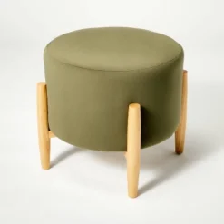 Elroy Round Velvet Ottoman With Wooden Legs - Threshold™ Designed With Studio McGee 13 Elroy Round Velvet Ottoman With Wooden Legs - Threshold™ Designed With Studio McGee -Dream Home Shop GUEST 1d22f669 2a10 491f 9147 d5d1729c7a8d