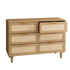 43.31" 6-Drawer Rattan Dresser For Living Room And Bedroom - ModernLuxe -Dream Home Shop GUEST 209cebfb e5e8 43b1 a04f a4486b5e1ac7