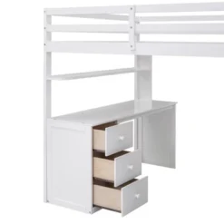 Full Size Loft Bed With Drawers, Desk And Wardrobe - ModernLuxe -Dream Home Shop GUEST 2326c49d 7b21 4ee2 af87 972442968de1