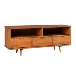Cara Mid-Century Modern 3 Drawer TV Stand For TVs Up To 65" - Saracina Home -Dream Home Shop GUEST 241ada7f b656 42b7 bb94 c1208b3efb6f