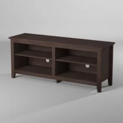 Transitional 4 Cubby Wood Open Storage TV Stand For TVs Up To 65"- Saracina Home 24 Transitional 4 Cubby Wood Open Storage TV Stand For TVs Up To 65"- Saracina Home -Dream Home Shop GUEST 26e980c1 ccaf 4dd9 90f1 a41ebb526357