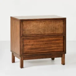 Wood & Cane Transitional Nightstand - Hearth & Hand™ With Magnolia -Dream Home Shop GUEST 27e1b45f d228 494b a9ec 75b5bcedc7f2