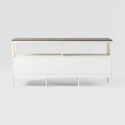 Farmhouse 3 Drawer Wood TV Stand For TVs Up To 65" - Saracina Home -Dream Home Shop GUEST 28f76feb 3b1e 4490 93aa fbbe5dcd3f6f