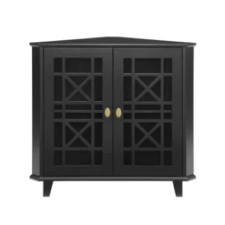 2 Door Corner Accent Cabinet With Fretwork Doors - Saracina Home 17 2 Door Corner Accent Cabinet With Fretwork Doors - Saracina Home -Dream Home Shop GUEST 28fe5556 fd13 4741 9522 8e0abe2af5bd