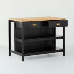 Wood Kitchen Island Table With Storage Black/Natural - Hearth & Hand™ With Magnolia -Dream Home Shop GUEST 2ba3ead7 b5df 4db4 b48a 075519e1db85