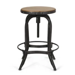 2pc Farmdale Industrial Firwood Adjustable Height Swivel Counter Height Barstools Antique Natural/Pewter - Christopher Knight Home -Dream Home Shop GUEST 2ea1652e 6ade 4832 b213 d35059bc5c47