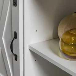 Transitional Sliding Barndoor Highboy TV Stand For TVs Up To 58" - Saracina Home -Dream Home Shop GUEST 2ec80a84 9305 4427 a645 b2081089efba