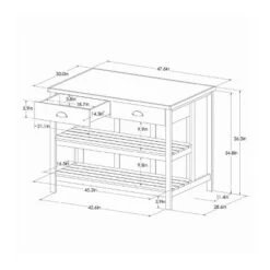 Wood Kitchen Island Table With Storage Black/Natural - Hearth & Hand™ With Magnolia -Dream Home Shop GUEST 2fa25cb1 7714 4f9d 981c 1da4f9561601