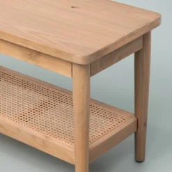 Wood & Cane Bench Natural - Hearth & Hand™ With Magnolia -Dream Home Shop GUEST 3148ecc4 67d2 4687 b753 97399c771307