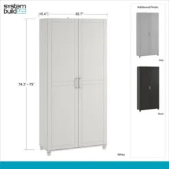 Welby 36" Utility Storage Cabinet - Room & Joy -Dream Home Shop GUEST 333a5c90 ad1e 477d 8933 ef9a68012216