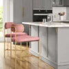 Orion Luxe Backed Counter Height Barstool With Brass Legs Blush Velvet - Threshold™ -Dream Home Shop GUEST 34592fd8 8b10 4bb7 8a29 a8d6bcf9c0e1