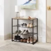 4 Tier Shoe Rack Black Metal With Natural Wood - Brightroom™ -Dream Home Shop GUEST 3bdfbf84 9c6c 49cf 9810 7a0a400060fc