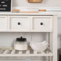 48" Farmhouse Solid Wood 2 Drawer Buffet White - Saracina Home -Dream Home Shop GUEST 4072e9fb 834f 40c9 bb46 3cbe1815eaad