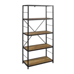 63" 4 Shelf Industrial Transitional Tall Bookshelf - Saracina Home -Dream Home Shop GUEST 43f6ae14 00e5 4498 b215 cdae8a95d4c2