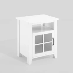 Transitional Classic Windowpane Storage Side Table - Saracina Home -Dream Home Shop GUEST 4469cf83 cd93 4faf 9e56 10d6ff377ccb