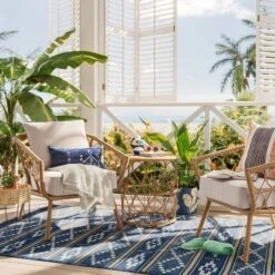 2pc Britanna Outdoor Patio Chairs, Club Chairs Natural - Opalhouseā¢