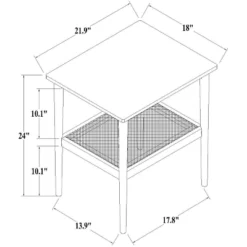 Wood & Cane Square Accent Side Table - Hearth & Hand™ With Magnolia -Dream Home Shop GUEST 46b28839 eb42 4b32 a0f7 6d40fd6b5238