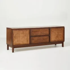 Wood & Cane Transitional Media Console - Hearth & Hand™ With Magnolia -Dream Home Shop GUEST 47d6512c 9c87 4cf2 85dc dc4e4150645a