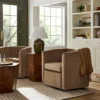 Vernon Upholstered Barrel Swivel Chair Light Brown Velvet - Threshold⢠Designed With Studio McGee 1 Vernon Upholstered Barrel Swivel Chair Light Brown Velvet - Threshold⢠Designed With Studio McGee -Dream Home Shop GUEST 49ad11ce 22be 4758 9076 a63435d35d59