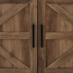 Atticus Modern Farmhouse 2 Door Corner TV Stand For TVs Up To 55" Rustic Oak - Saracina Home -Dream Home Shop GUEST 4c8dcf3c ad69 425f 9117 f6aaa0b7bb81