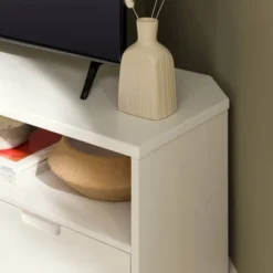 Cara Mid-Century Modern 3 Drawer Corner TV Stand For TVs Up To 58" - Saracina Home -Dream Home Shop GUEST 4d460d9d e580 44a2 a814 3c51012cc883