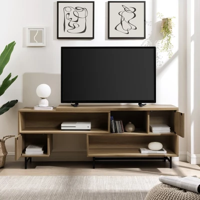 Modern Reeded Door Extendable TV Stand For TVs Up To 50" - Saracina Home 8 Modern Reeded Door Extendable TV Stand For TVs Up To 50" - Saracina Home - Image 6