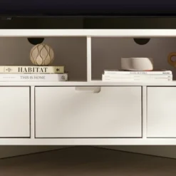 Cara Mid-Century Modern 3 Drawer Corner TV Stand For TVs Up To 58" - Saracina Home -Dream Home Shop GUEST 4fd87e73 4820 481c 992e dd4b9bda1b48