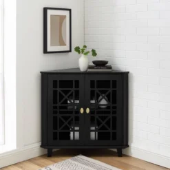 2 Door Corner Accent Cabinet With Fretwork Doors - Saracina Home 18 2 Door Corner Accent Cabinet With Fretwork Doors - Saracina Home -Dream Home Shop GUEST 56432bd0 d98d 41c7 8ca0 8e740f3e8fc7