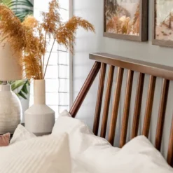 Boho Solid Wood Spindle Platform Bed - Saracina Home -Dream Home Shop GUEST 56d06391 618a 4987 81f4 c67d43671300