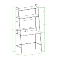 36" Writing Desk With Open Storage Ladder Bookshelf - Saracina Home -Dream Home Shop GUEST 57892fcd 555d 4b9c a414 11a241c58962