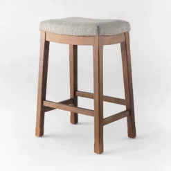Candor Wood And Upholstered Saddle Counter Height Barstool - Threshold™ -Dream Home Shop GUEST 5b16e3f6 659a 452c 94c6 c37d9de19550