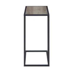 23" Modern Rectangle Two-Tone C Side Table With Metal Base - Saracina Home -Dream Home Shop GUEST 5bfa4338 4c50 438e 8f84 c70205739613