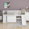 Low Twin Loft Bed With Bookcase, Separate Three Drawers, Pulling Ladder And Slide - ModernLuxe -Dream Home Shop GUEST 5c3b936d c190 490a bf3f 87664a0e05f4
