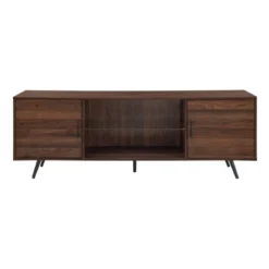 2 Door Mid-Century Modern Wood Storage TV Stand For TVs Up To 80" - Saracina Home -Dream Home Shop GUEST 5c5500e9 ceea 4ccd 98a6 a8f014d1cbc5