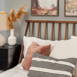 Boho Solid Wood Spindle Platform Bed - Saracina Home -Dream Home Shop GUEST 5d564539 27f1 4dd4 a895 beb836e285be