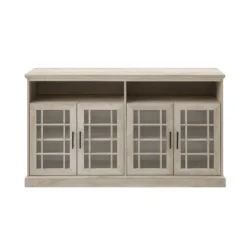 Transitional 4 Door Windowpane TV Stand For TVs Up To 65" - Saracina Home -Dream Home Shop GUEST 5d64fa4a 7170 414b abad cc72d8ce7fd1